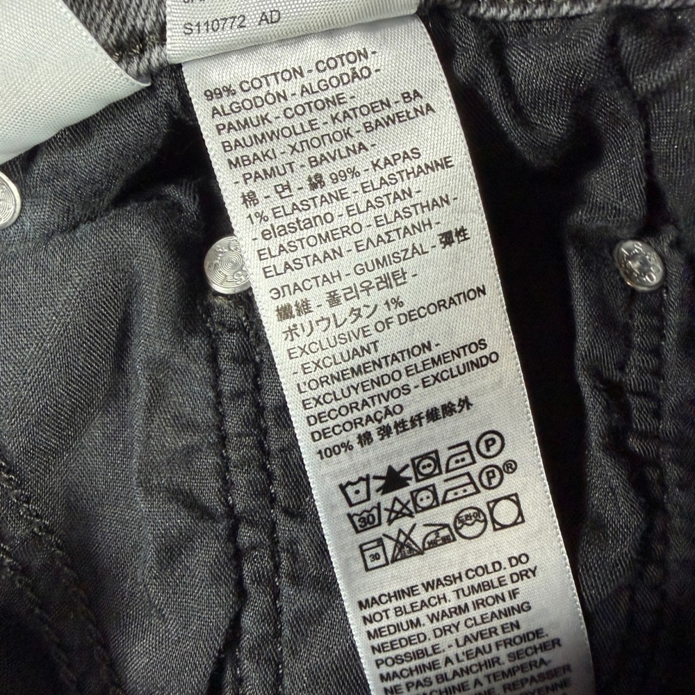 Levi's SilverTab High Rise Mom Jeans Womens 28x27 Tapered Leg Grey Wash - Picture 11 of 11
